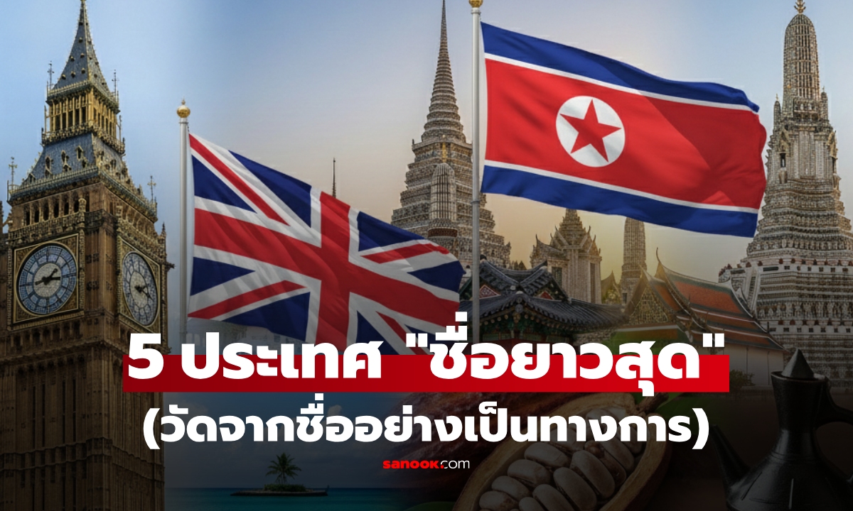 ชื่อประเทศใครยาวสุด? ส่อง 5 แชมป์โลกนามยาวเหยียด ทำไม "ไทย" ที่ว่าแน่ถึงไม่ติดโผ?