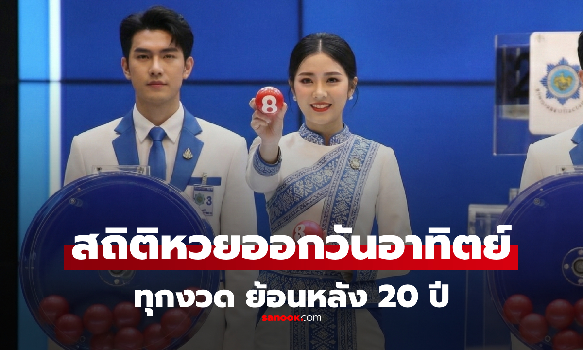 สถิติหวยออกวันอาทิตย์ หวยงวดนี้ 1 กุมภาพันธ์ 2569 สถิติย้อนหลัง 10 ปี งวด 1/2/69