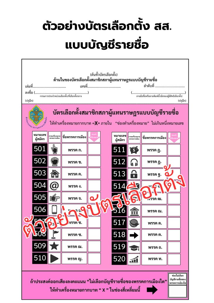 บัตรเลือกตั้ง