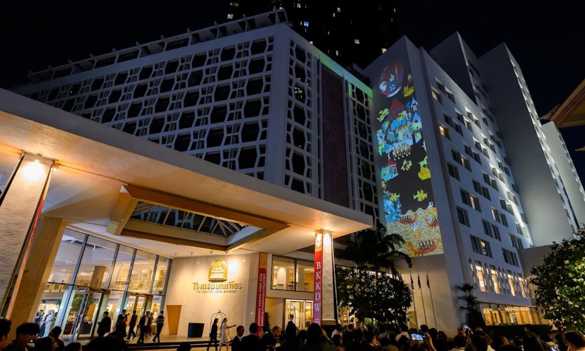 ชมการฉายภาพแสงสีเชิงสร้างสรรค์ Palace of Food and Cultures ในเทศกาลงานออกแบบกรุงเทพฯ 2569