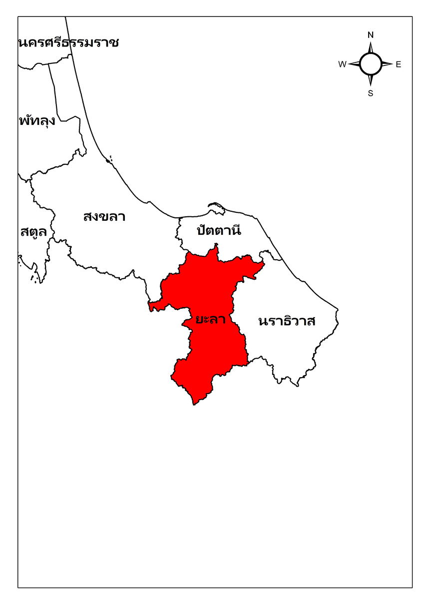 จังหวัดภาคใต้ที่ไม่ติดทะเล