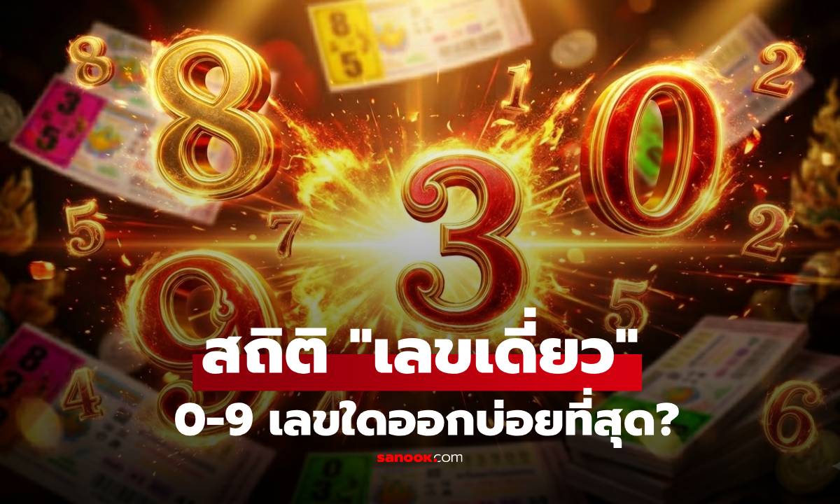 ส่องด่วน! สถิติเลข 0-9 ออกบ่อยสุดปี 2569 เปิดครบ 6 งวด เลขไหนมาแรงสุด