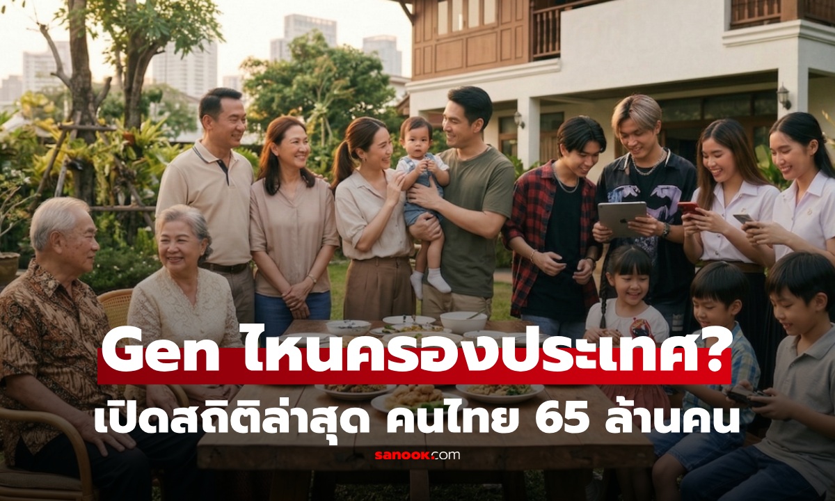เปิดสถิติ 2569 คนไทย Gen ไหนครองประเทศ? เผยตัวเลข เจนไหนเยอะสุด และเป็นกำลังซื้อหลัก