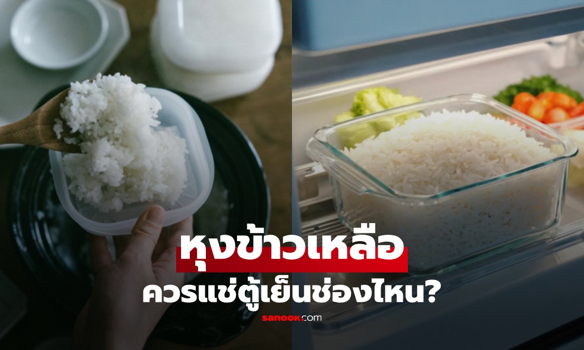 "ข้าวสวยเหลือ" ควรแช่ช่องตู้เย็นช่องไหน? เผยวิธีเก็บไม่ให้ "พิษ" สะสม!!