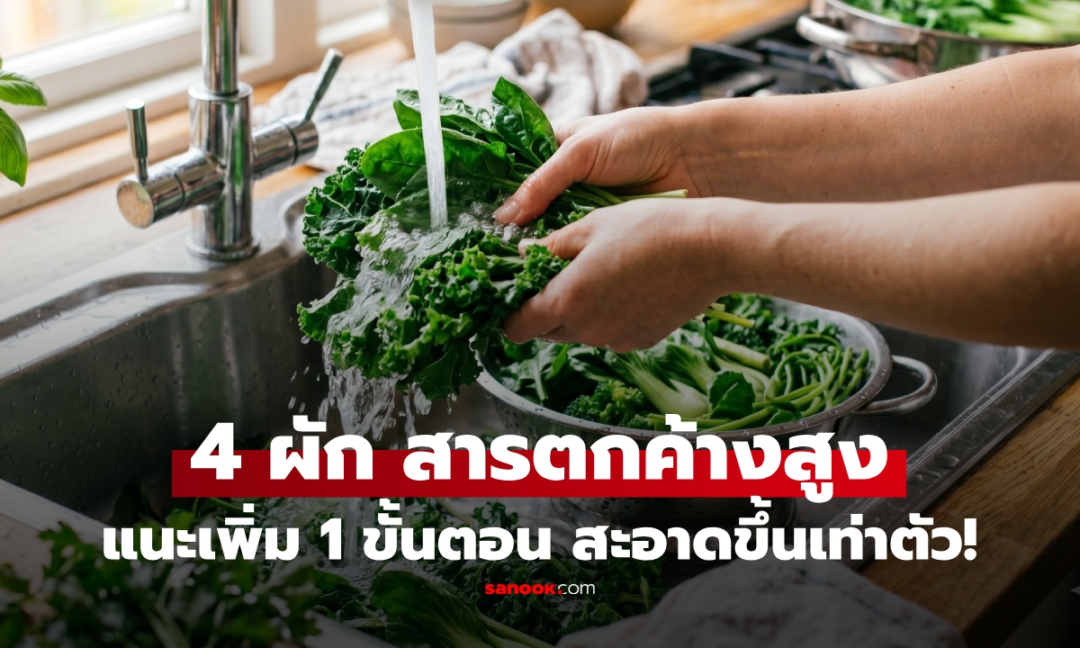 สายผักต้องรู้! เผย 4 ผัก สารพิษตกค้างสูง แนะเพิ่ม 1 ขั้นตอน ล้างสะอาดกว่าเดิมเท่าตัว!