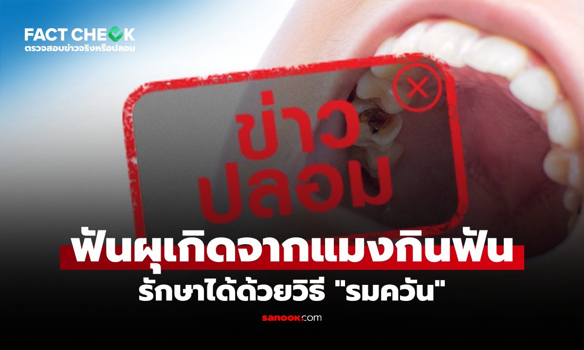 ฟันผุเกิดจากแมงมากินฟัน รักษาได้ด้วยวิธี "รมควัน" : เช็กข่าวชัวร์