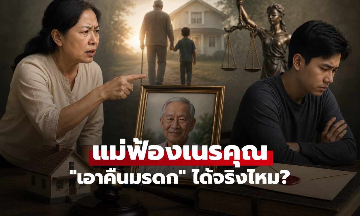 มรดกจากตา แต่แม่ฟ้องลูก "ทวงคืน" ฐานเนรคุณได้ไหม? เปิดกฎหมายที่หลายคนเข้าใจผิด!