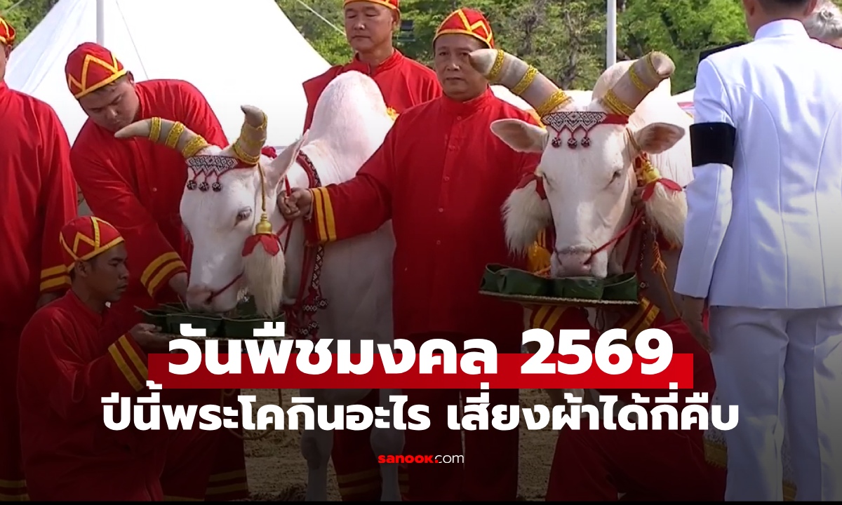 วันพืชมงคล 2569 ปีนี้พระโคกินอะไร เปิดคำทำนาย พระราชพิธีจรดพระนังคัลแรกนาขวัญ