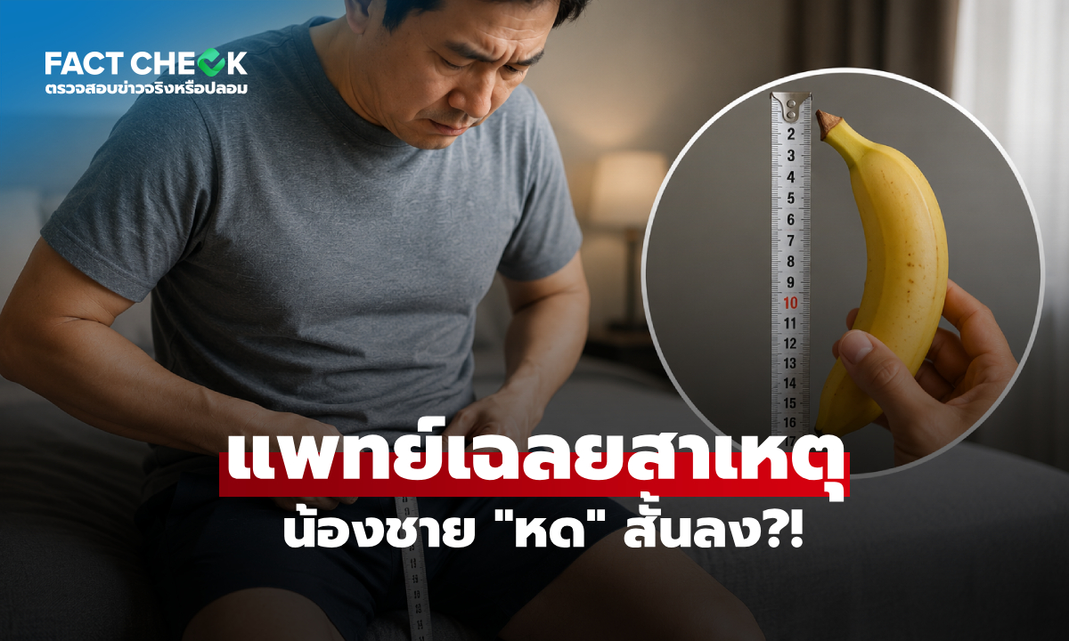 ผู้ชายอายุมากขึ้น “น้องชายหดสั้น” จริงหรือ? หมอเฉลย 3 สาเหตุ พร้อมวิธีรับมือ : เช็กข่าวชัวร์
