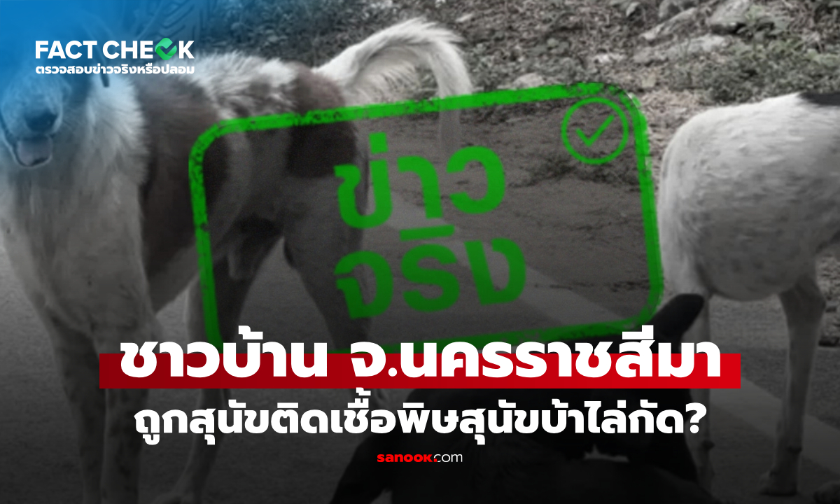 ชาวบ้าน จ.นครราชสีมา ถูกสุนัขติดเชื้อพิษสุนัขบ้าไล่กัด จริงหรือไม่? : เช็กข่าวชัวร์