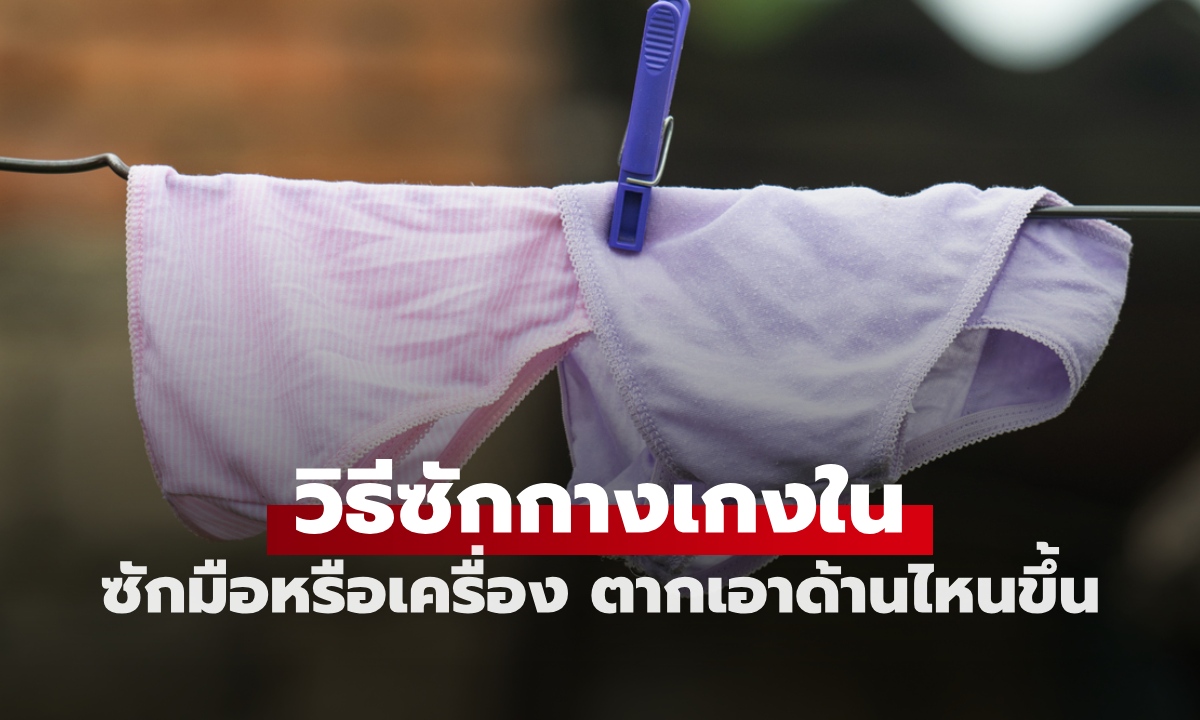ทำผิดอยู่หรือเปล่า? "กางเกงใน" ควรซักมือหรือซักเครื่อง วิธีตากที่ถูกต้องเอาด้านไหนขึ้น