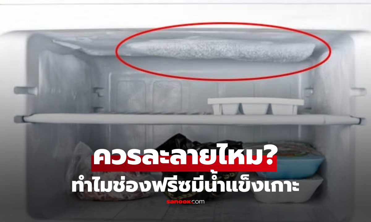 อย่าปล่อยให้กินไฟ! เผยสาเหตุช่องฟรีซตู้เย็น “น้ำแข็งเกาะ” พร้อมเฉลย ควรแซะออกไหม?