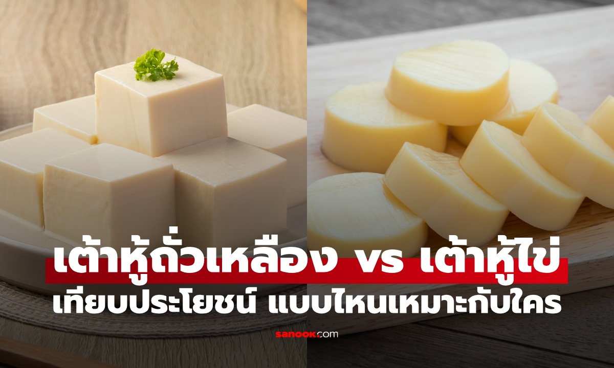 เทียบประโยชน์ “เต้าหู้ถั่วเหลือง” กับ “เต้าหู้ไข่” ต่างกันอย่างไร แบบไหนเหมาะกับใคร?