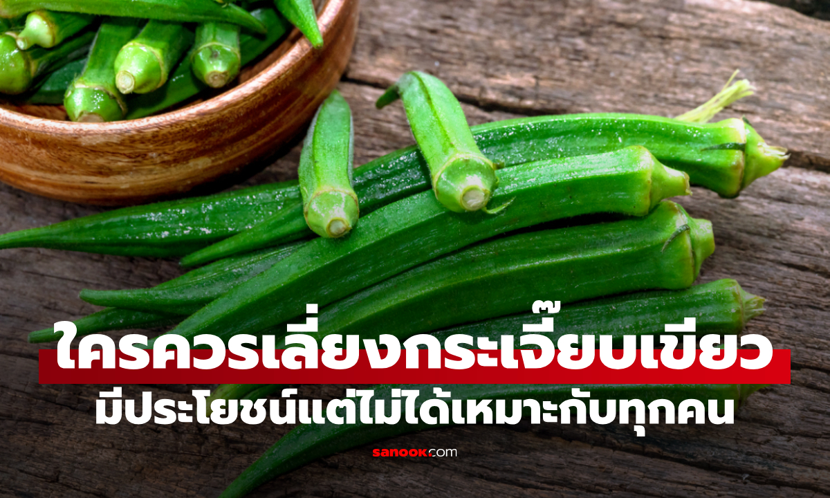 ใครควรเลี่ยง "กระเจี๊ยบเขียว" ผักเมือกมหัศจรรย์ มีประโยชน์แต่ไม่ได้เหมาะกับทุกคน