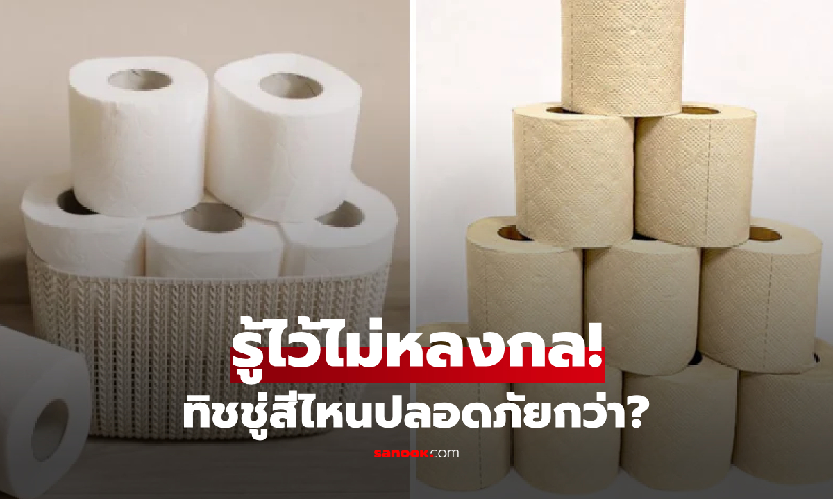 กระดาษชำระ "ขาว vs น้ำตาล" สีไหนปลอดภัยกว่า? ไขจุดแตกต่างชัดๆ รู้ไว้ไม่หลงกลใช้ผิด!