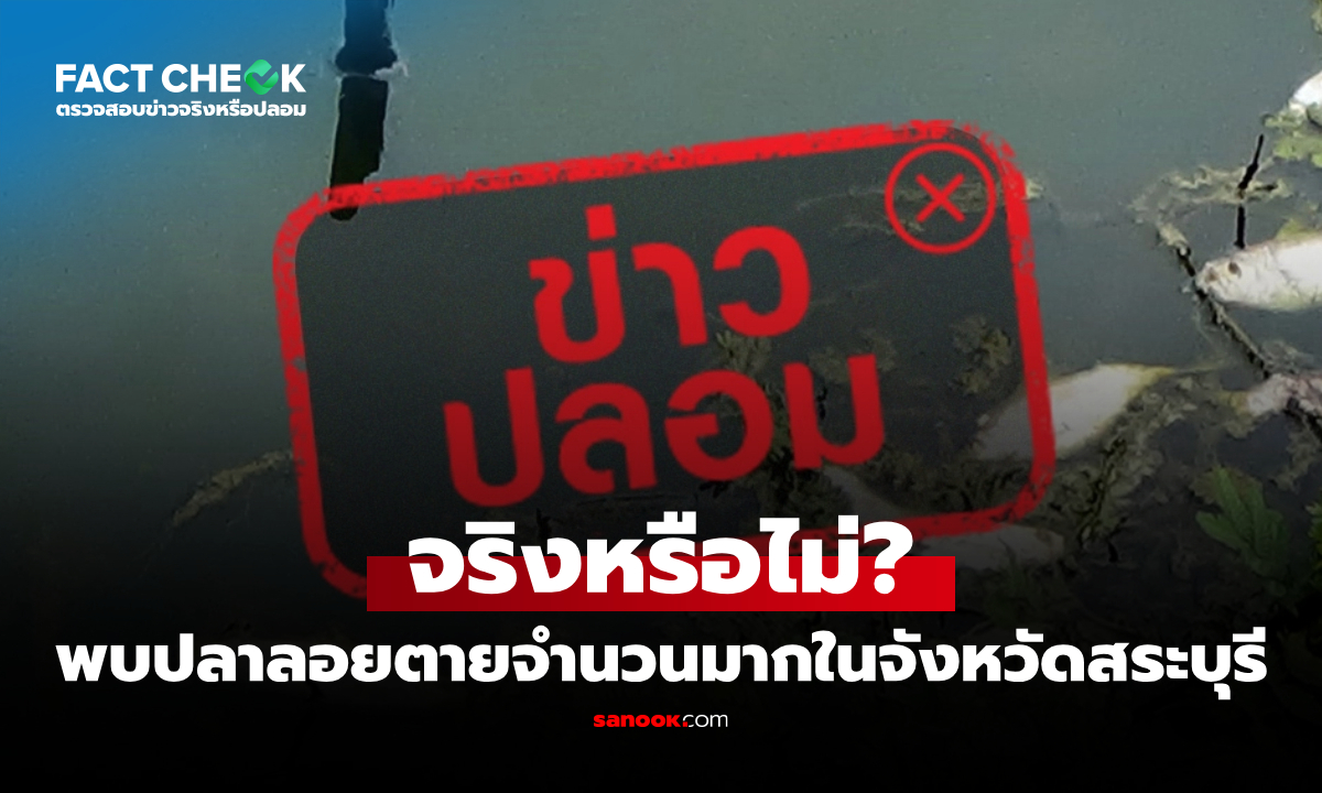 พบปลาลอยตายจำนวนมากในจังหวัดสระบุรี จริงหรือไม่? : เช็กข่าวชัวร์