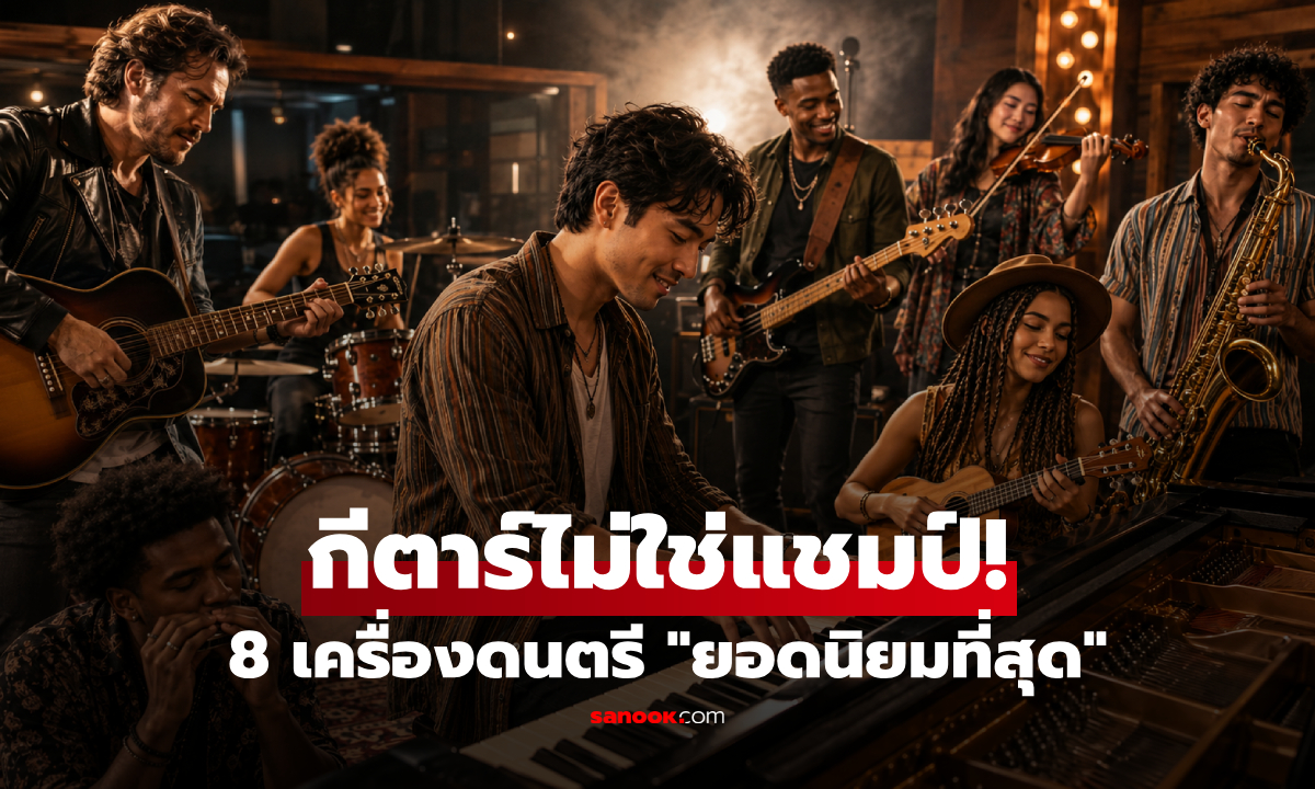 กีตาร์ไม่ใช่แชมป์! เปิด 8 เครื่องดนตรี "นิยมที่สุดในโลก" อันดับ 1 เล่นกว่า 100 ล้านคน