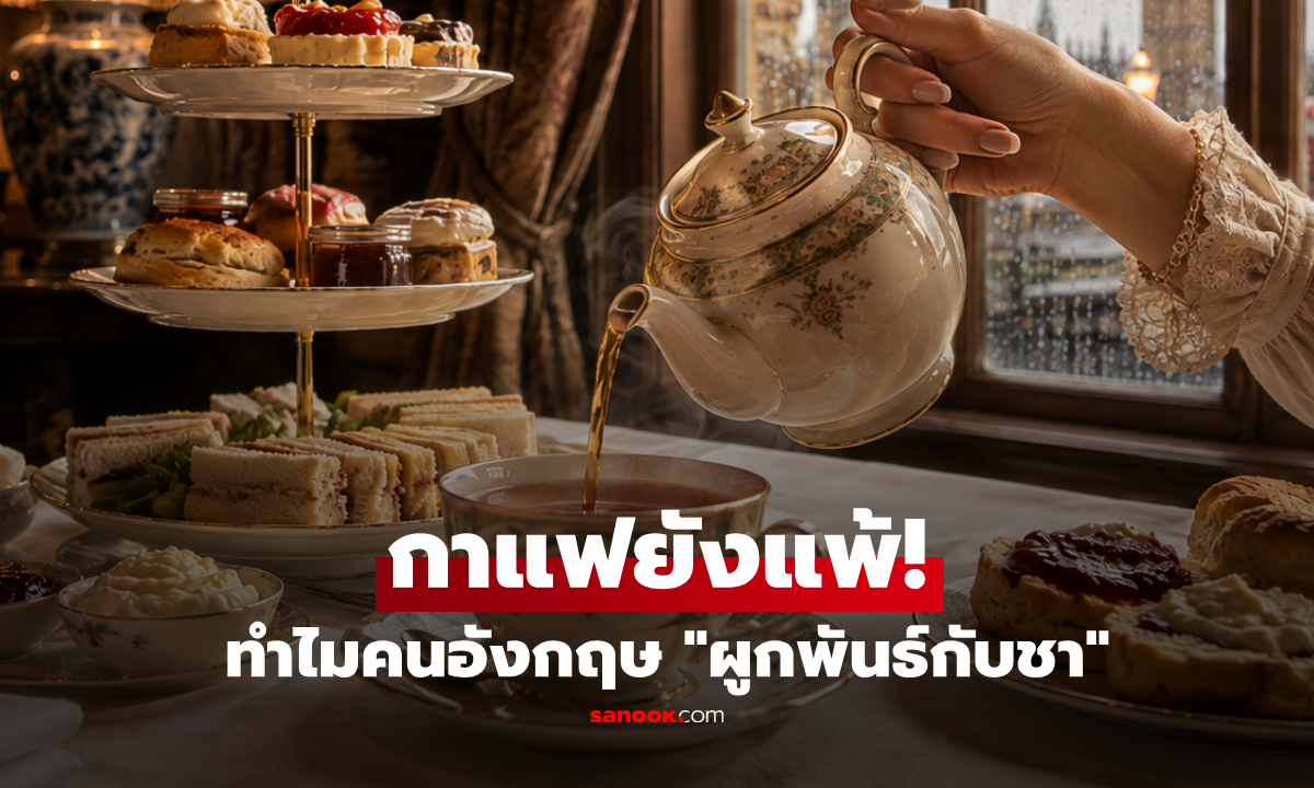 ทำไมคนอังกฤษ "ผูกพันธ์กับชา" มากกว่ากาแฟ? ย้อนประวัติศาสตร์ ไม่เกี่ยวรสชาติหรืออากาศ!