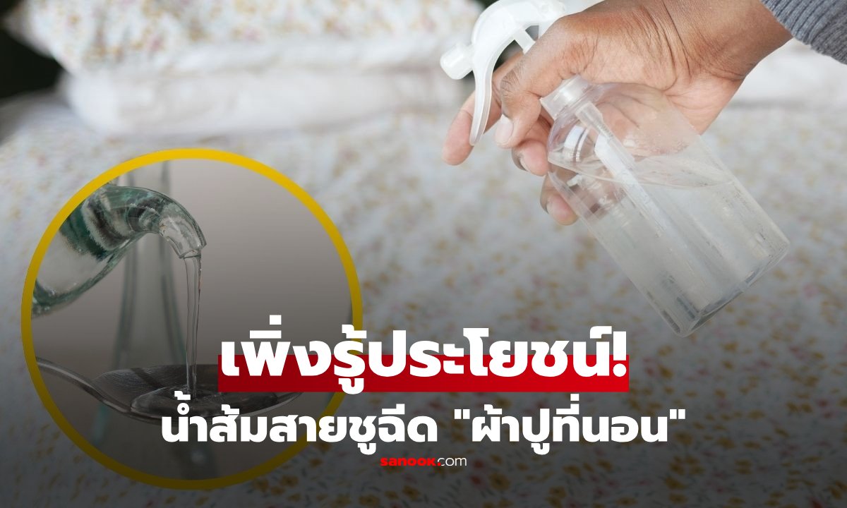 เผยวิธี "ฉีดน้ำส้มสายชูบนเตียง" ก่อนนอน ทริกลับบ้านสะอาดสุดประหยัด!