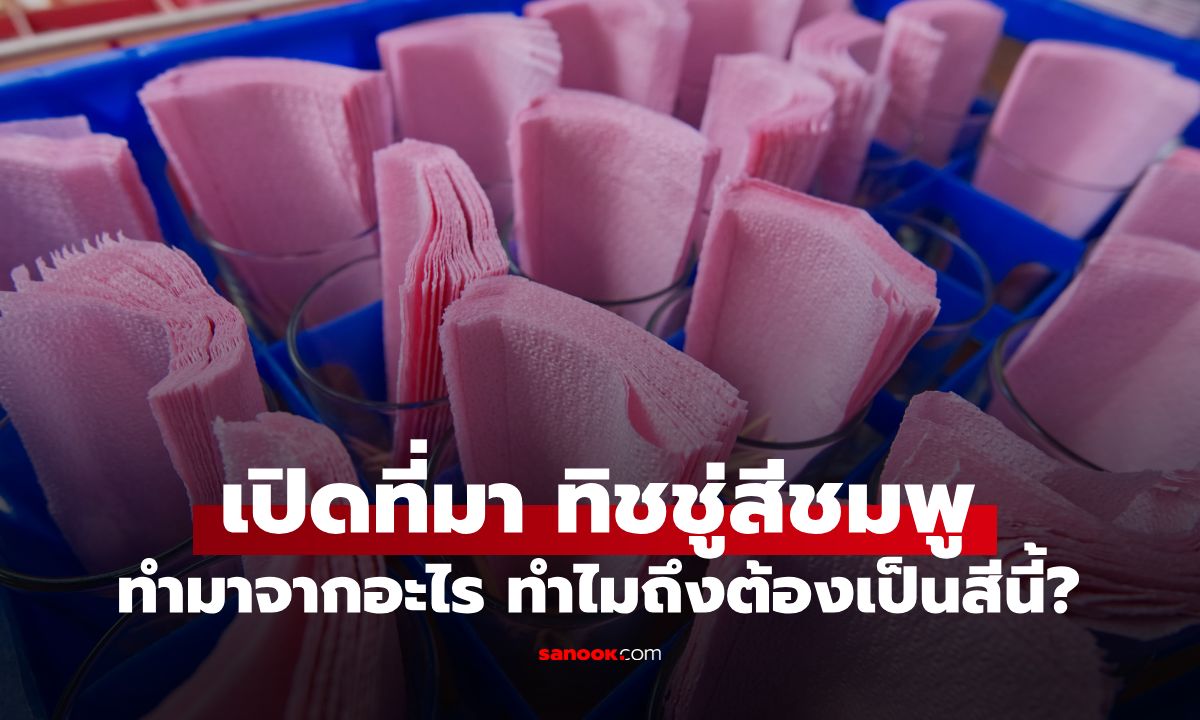 ใช้มาตั้งนานเพิ่งรู้!  "ทิชชู่สีชมพู" ตามร้านอาหาร ทำมาจากอะไร ทำไมต้องเป็นสีนี้?