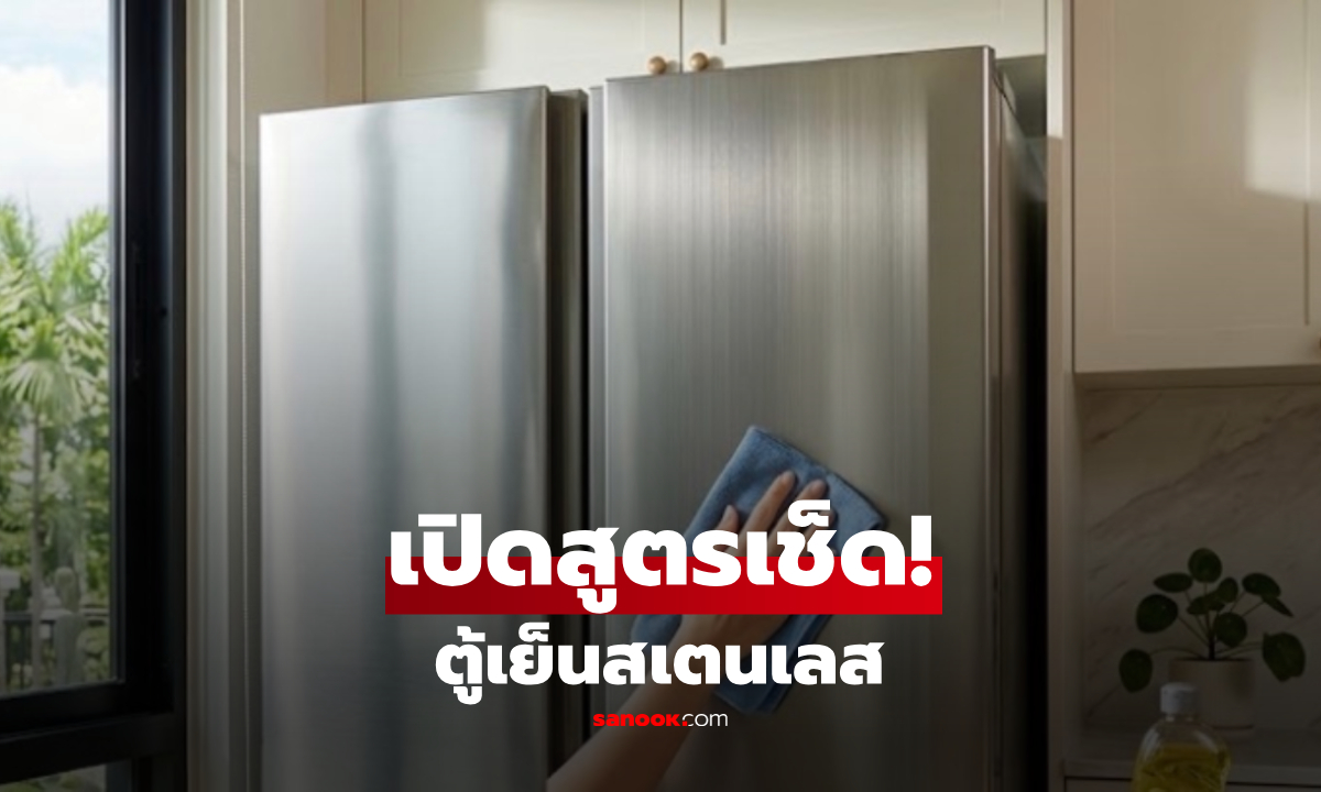 หมดปัญหารอยนิ้วมือ! เปิดสูตรเช็ด "ตู้เย็นสเตนเลส" ให้ใสวิ้งเหมือนใหม่ ไร้รอยขนแมว