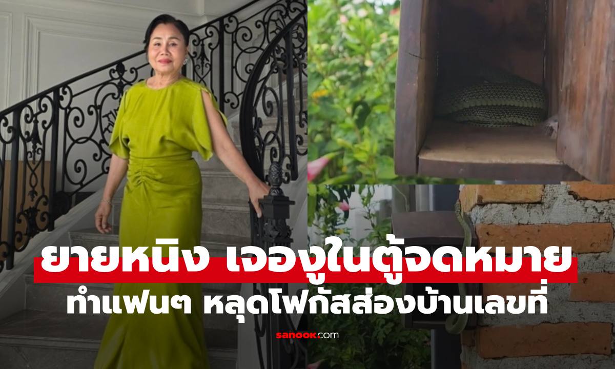 "ยายหนิง" คุณแม่ชมพู่ อารยา เผยเจองูในตู้จดหมาย ทำแฟนๆ หลุดโฟกัสส่องเลขที่บ้าน