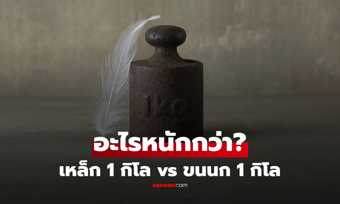 เหล็ก 1 กิโล vs ขนนก 1 กิโล อะไรหนักกว่ากัน? ฟิสิกส์เผยคำตอบเกินคาด!
