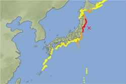 สึนามิญี่ปุ่น จากแผ่นดินไหว 8.9 ริกเตอร์โตเกียวรู้สึกได้