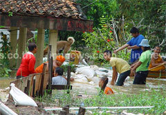 ชุมชนคลองสอง ประกาศเตือนชาวบ้านอพยพ