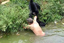 ชายบราซิลเมาปีนรั้วไปเล่นกับลิงสวนสัตว์แต่ถูกทำร้าย