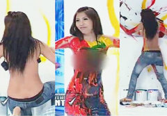 สาวถอดเสื้อวาดรูป กลางรายการ Thailand's Got Talent