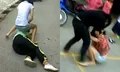 คลิปฉาว! นักเรียนสาวลำปางรุมตบกลางถนน