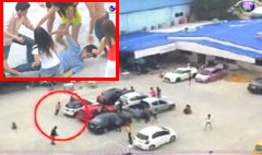 คลิปวัยรุ่นตะลุมบอนแย่งหญิง ยิงกันสนั่นกรุง