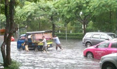 ฝนถล่มกรุง น้ำท่วมขังหลายจุด ซ.สุขุมวิท 71อ่วม