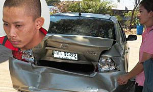 ลูกอดีตสจ.เมากร่าง ขับรถไล่ชนรถจนท.สาว