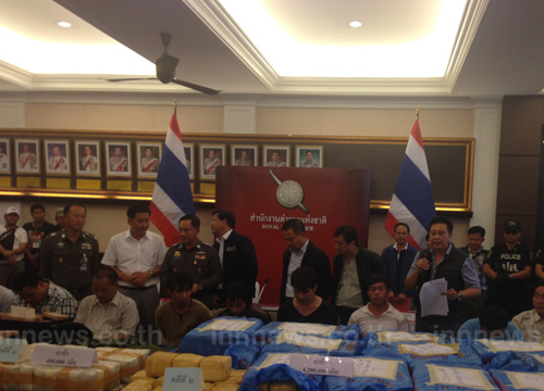 ผบ.ตร.แถลงจับยานรกลอตใหญ่ 4.6 ล.เม็ด
