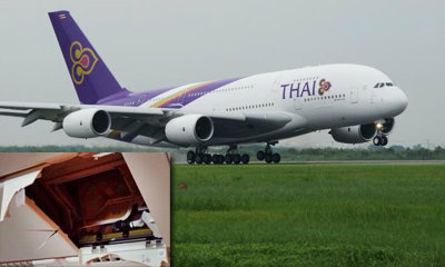 เครื่องแอร์บัส การบินไทย ตกหลุมอากาศที่ฮ่องกง เจ็บ 20