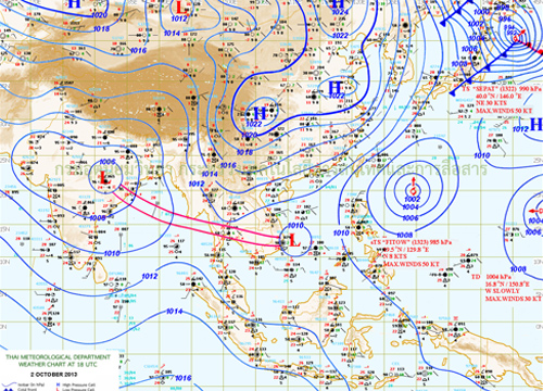 อุตุฯกลางตอนล่างกทม.ตอ.ใต้บนฝนหนัก-กรุงเทพ80%