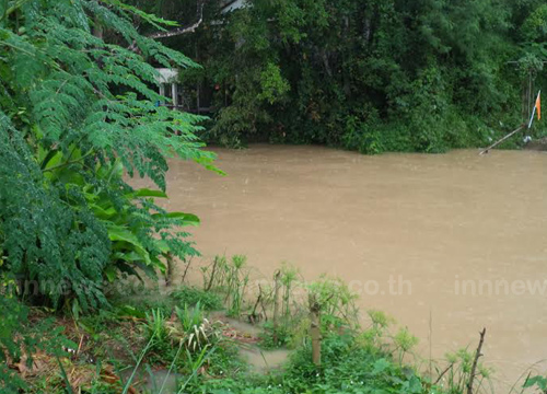 แม่น้ำตรังเพิ่มระดับสูงขึ้นหลังฝนตกนาน3วัน