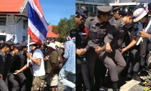 คลิปม็อบต้านระบอบทักษิณ จันทบุรีบีบ...ตำรวจ แชร์เพียบ!