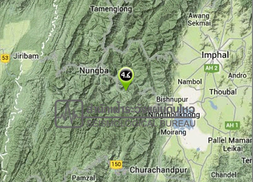 แผ่นดินไหวพรมแดนพม่า-อินเดีย4.6R