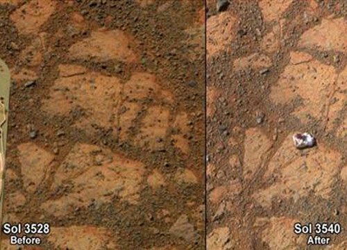 NASAพบก้อนหินลึกลับโผล่ดาวอังคารห่างกัน2วีก