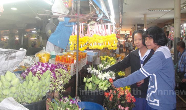 ร้านขายดอกไม้อุบลฯเหงากุหลาบขาดตลาด