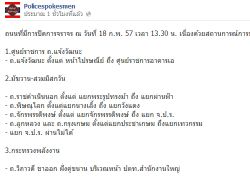 Policespokesmenแจ้งปิดการจราจร5จุดวันนี้