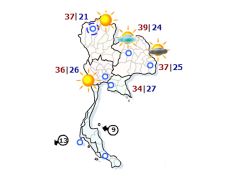 อุตุฯ พยากรณ์อากาศเย็นนี้ ทั่วไทยอากาศร้อนจัด