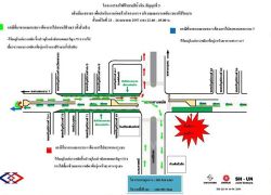 บก.จร.แจ้งปิดจร.แยกบางพลัดสร้างรถไฟฟ้าถึง26เม.ย.