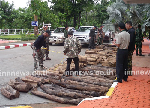 ตร.เขมราฐยึดไม้พะยูง 180 ท่อน ค่า 1 ล้าน