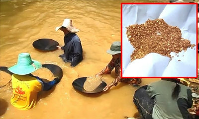 ชาวบ้านแห่ร่อนทองคลองสายบุรี ได้แร่ทองคำอื้อ