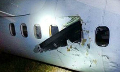 ระทึก! แอร์แคนาดายางระเบิด ใบพัดพุ่งทะลุห้องโดยสาร