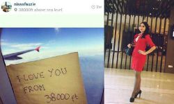 แห่ไว้อาลัยแอร์ฯสาว QZ8501 โพสต์ฉันรักคุณจากความสูง 38,000 ฟุต